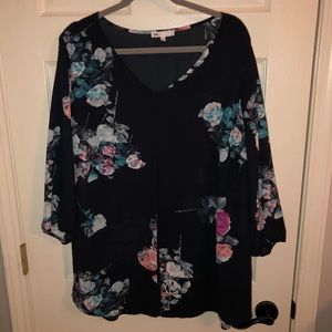 Floral tunic blouse